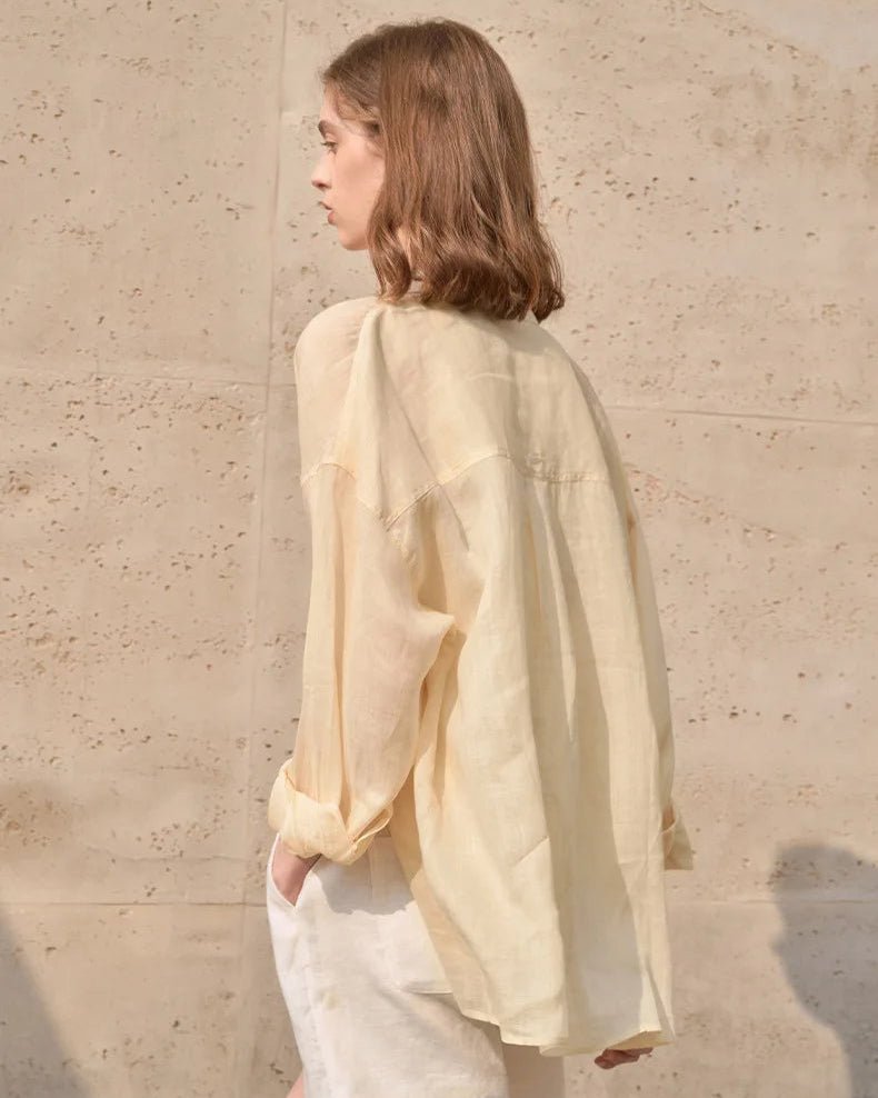 Casual Loose Single-Breasted Long-Sleeved Shirt