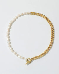 Baroque Pearl Asymmetric Chain Necklace