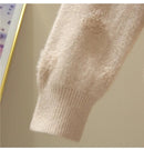 Pink Heart Winter Knitted Sweater