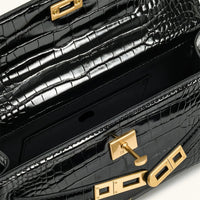 Luxury Crocodile-Print Handbag