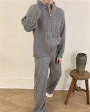 O Neck Sweater & Wide Leg Pants TrackSuit