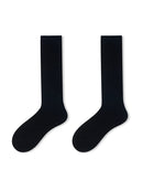 Wool Blend Ribbed Calf Socks