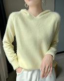Cashmere Hooded Loose-Fit Knit Pullover