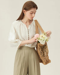 Linen Three-quarter Sleeve Shirts