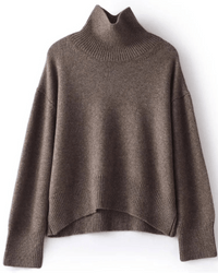 Pure Cashmere Turtleneck Pullover Sweater