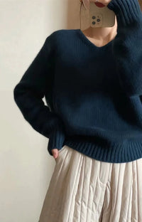 V-neck Pure Cashmere Sweater