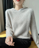 Cashmere Hooded Loose-Fit Knit Pullover