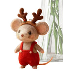 Christmas Felt Mouse Decorative Figurine