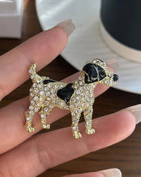 Exquisite Baroque-Style Puppy Brooch