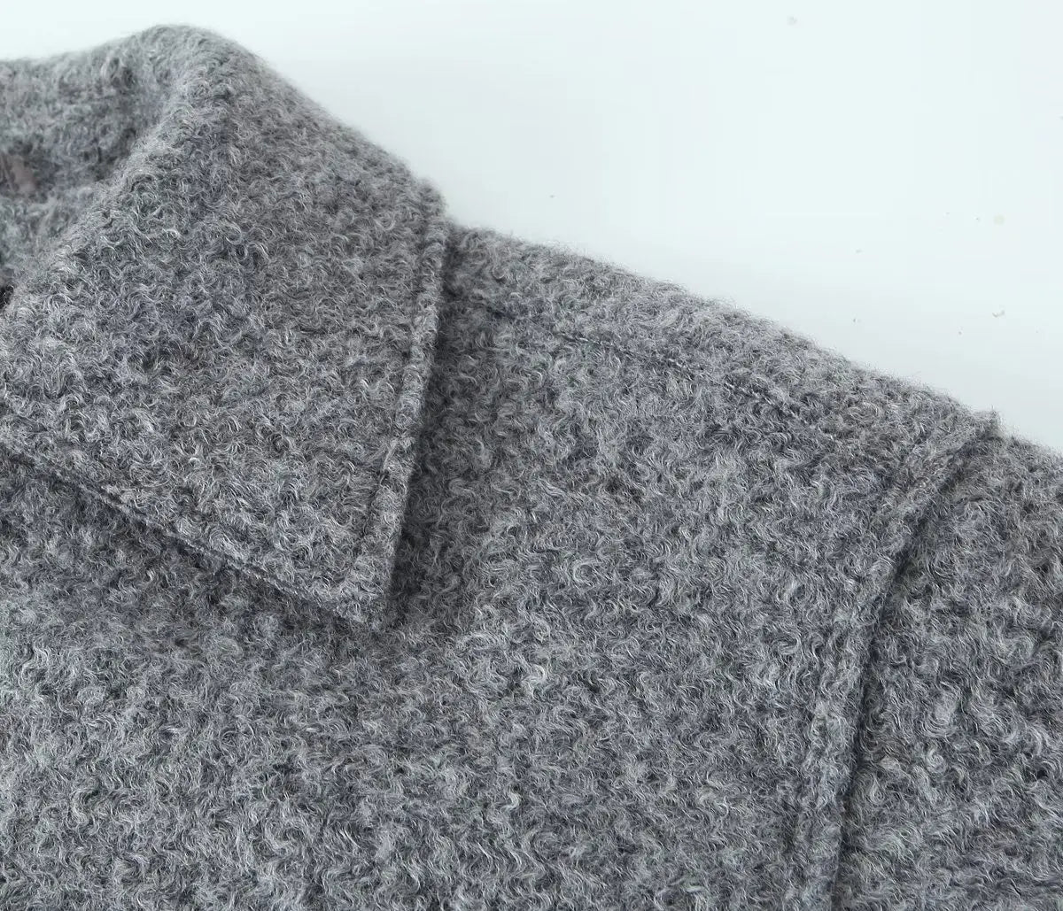 Vintage Gray Cropped Short Coat