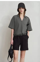 V-Neck Minimalist Cotton Pullover