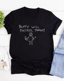 Casual Crew-Neck Printed T-Shirt