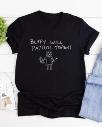 Casual Crew-Neck Printed T-Shirt