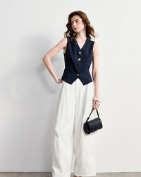 Woven Ease Knit Sleeveless Vest