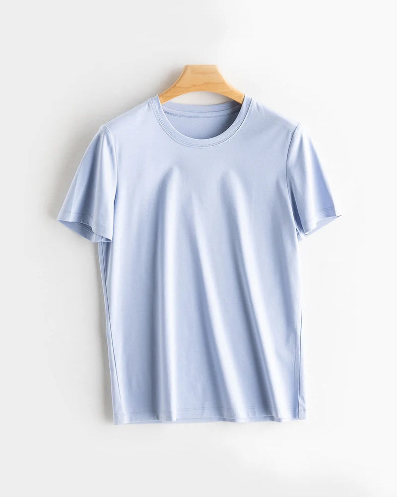 Women's Solid-Color Crew-Neck T-Shirt