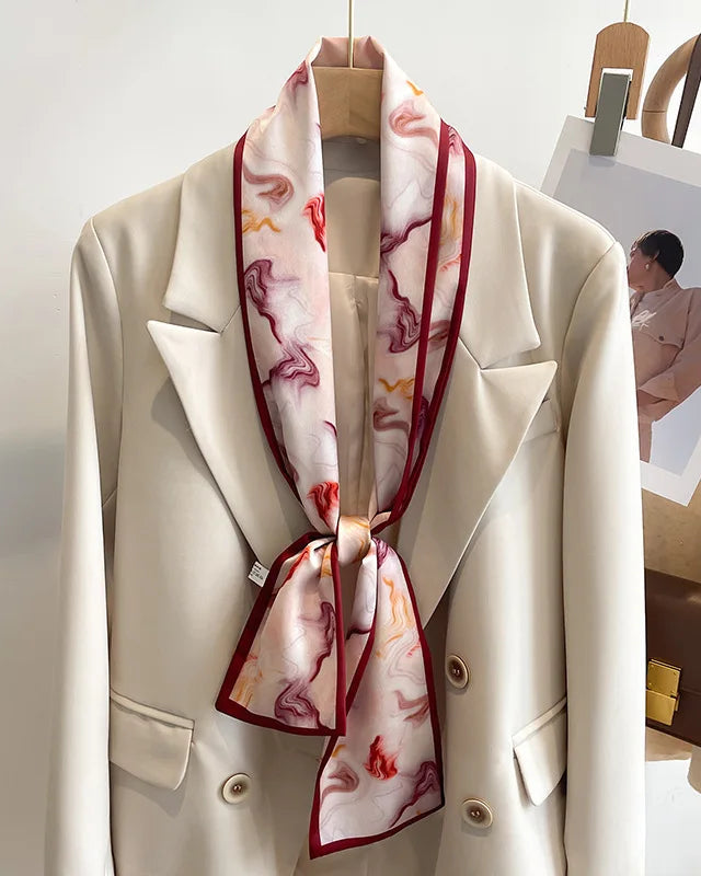 Women's Printed Silk Scarf & Shawl