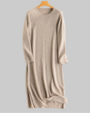 Cashmere Knit Midi Dress Side Slit