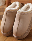 Stylish Platform Non-Slip Plush Slippers