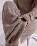 Drawstring Wide Leg Knitted Trousers
