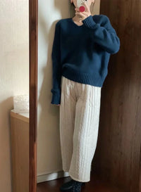 V-neck Pure Cashmere Sweater