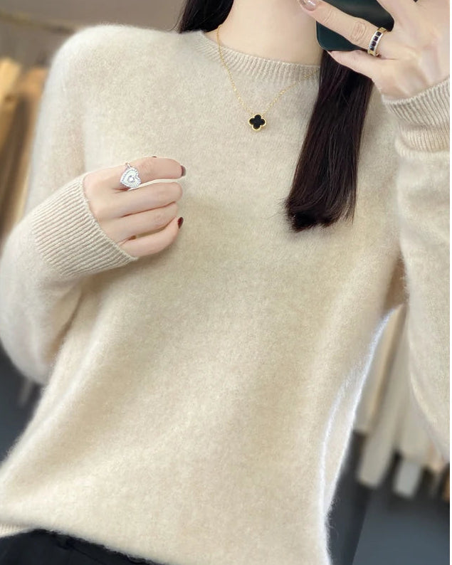 Extrafine Merino Wool Round-Neck Sweater
