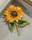 Exquisite Baroque Sunflower Brooch