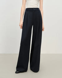 Retro Loose-Fitting Pleated Wide-Leg Casual Pants