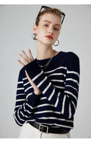Striped Wool Pullover Sweater