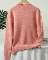 Thick Merino Wool Mock Neck Sweater