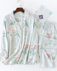 Floral Print Long-Sleeve Pajama Set