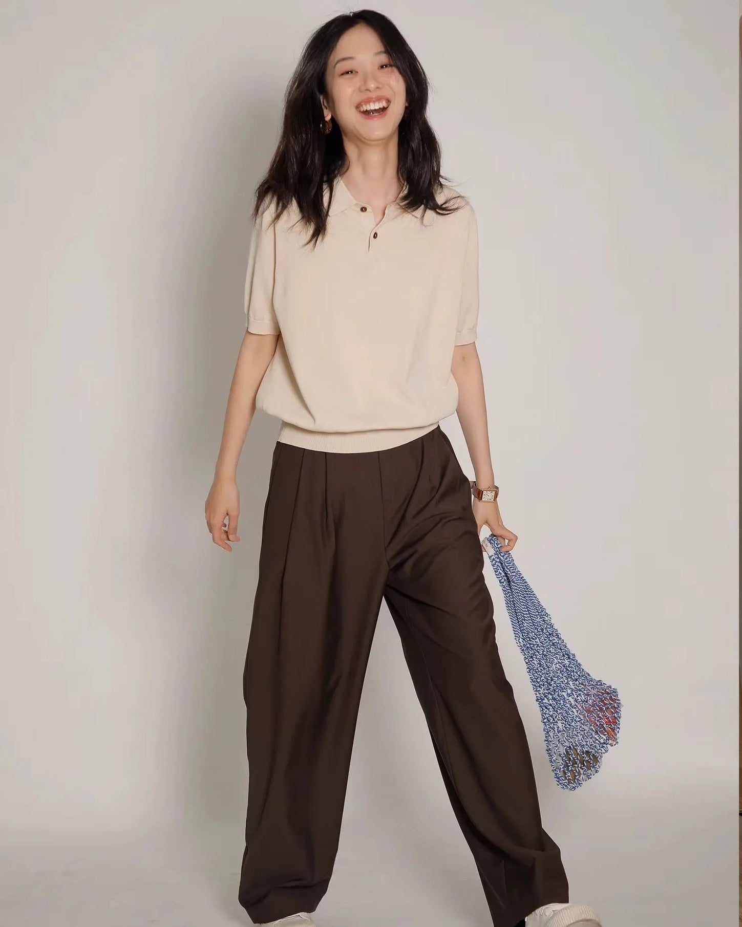 Ice Silk Knitted Polo Shirt