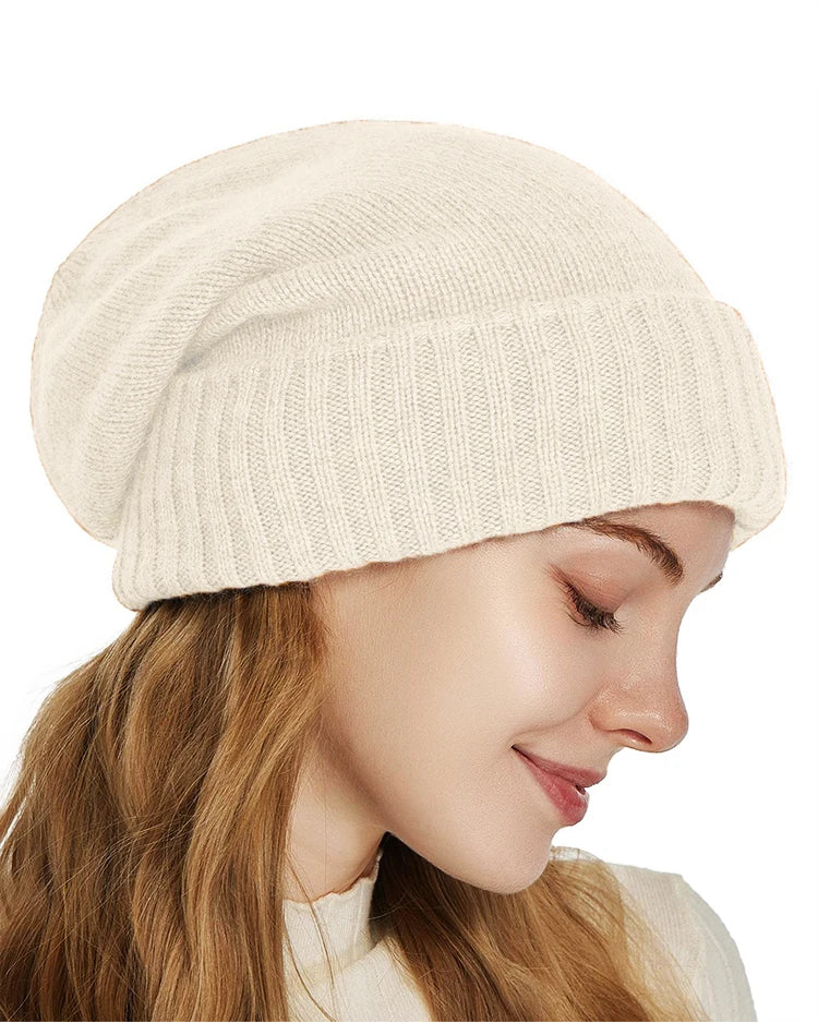 Satin-Lined Cashmere Beanie