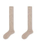 Wool Blend Ribbed Thigh-High Socks