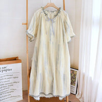 Oversized Short Sleeve Cotton Nightgown