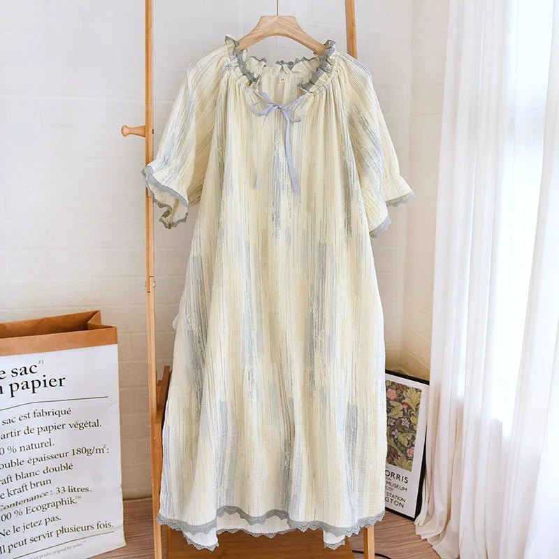 Oversized Short Sleeve Cotton Nightgown