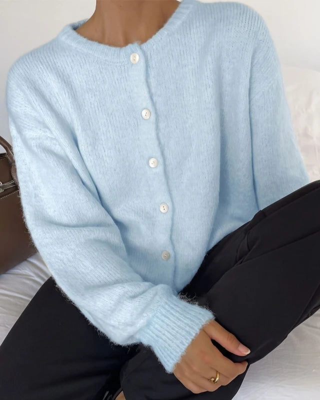Button Front Knit Cardigan Sweater