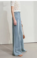 Versatile Denim Low Waist Thin Wide Leg Pants