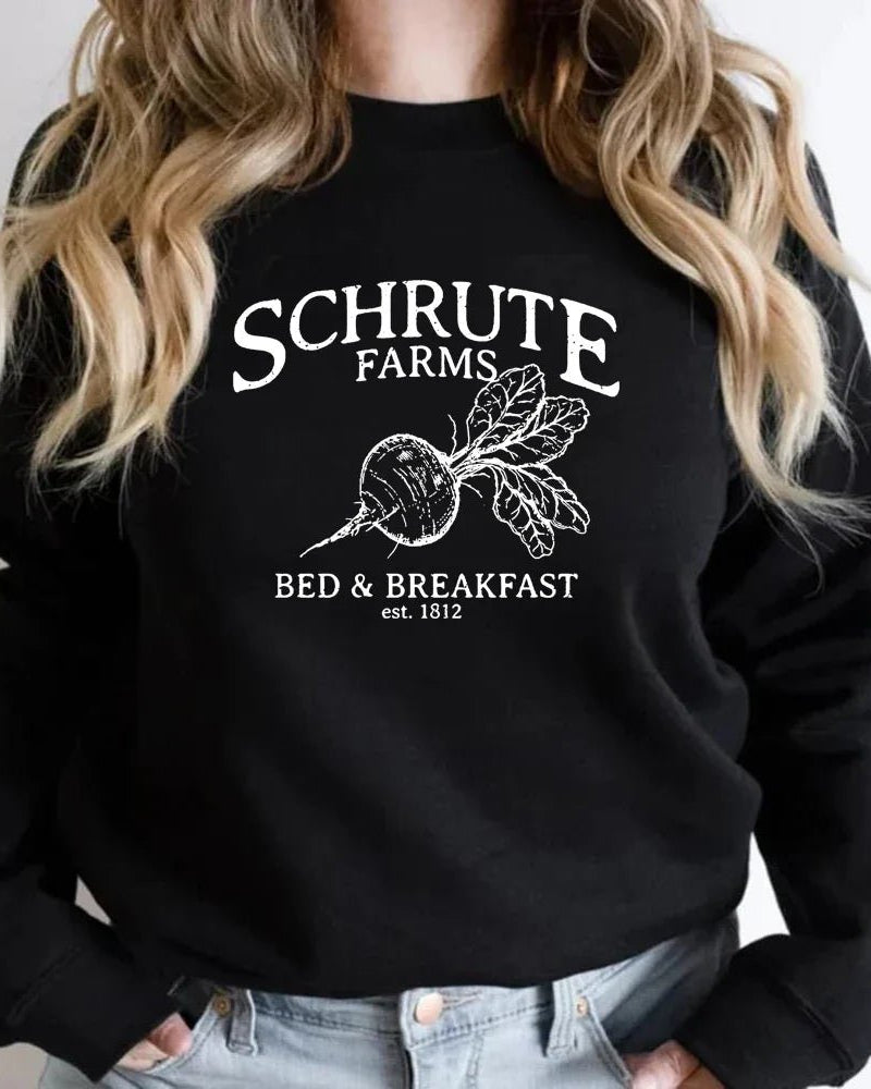 Schrute Farms Long Sleeve Pullover Sweatshirt