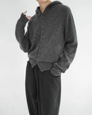 Cashmere Hooded Cardigan Sweater