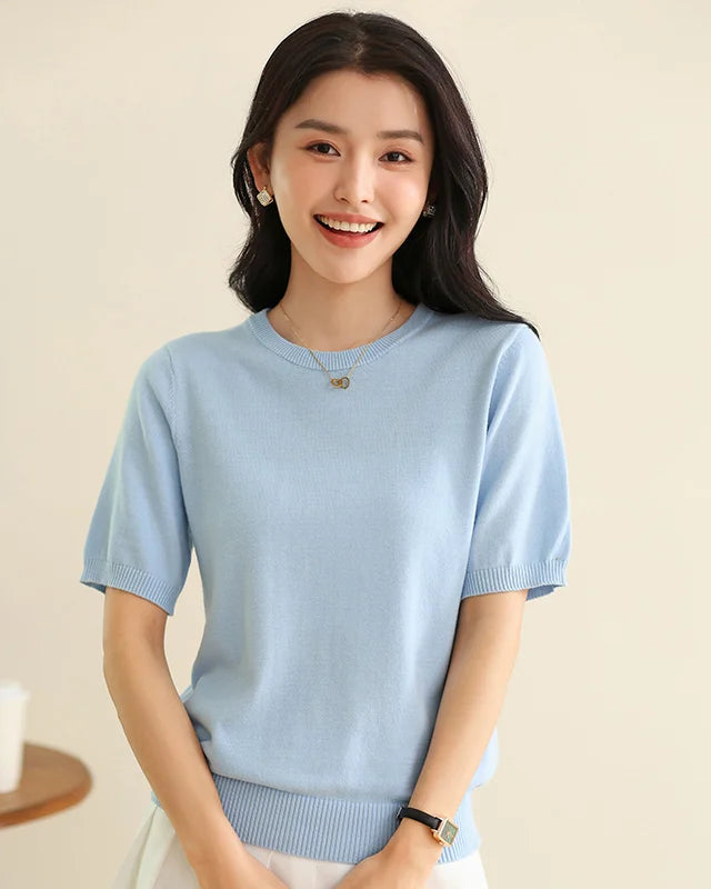 Everyday Cotton O-Neck Knit Tee