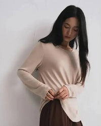 Modal Cashmere Blend Long-Sleeve Tee