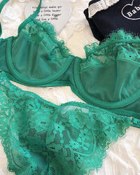 Lace Breathable Silk Comfortable Bra Set