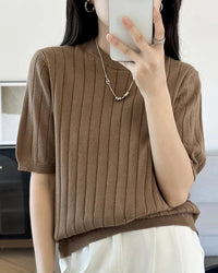 Essential Cotton Knit Pullover Top