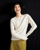Casual Round Neck Loose Cashmere Sweater