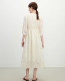 Lightweight Fitted Tulle Lace Maxi Dress