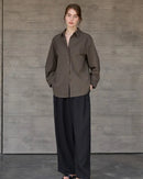 Casual Collared Single-Breasted Loose-Fitting Shirt