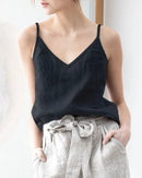Cotton And Linen V-Neck Camisole
