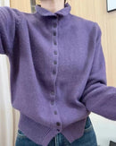 Comfortable Stand-Collar Single-Breasted Sweater