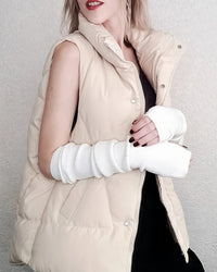Ribbed Fingerless Arm Warmers