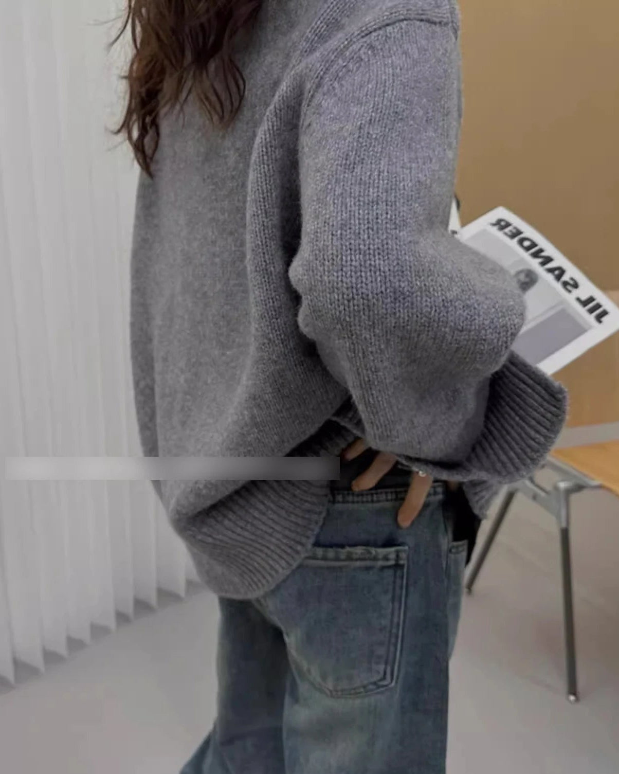 Cashmere Turtleneck Zip-Front Cardigan